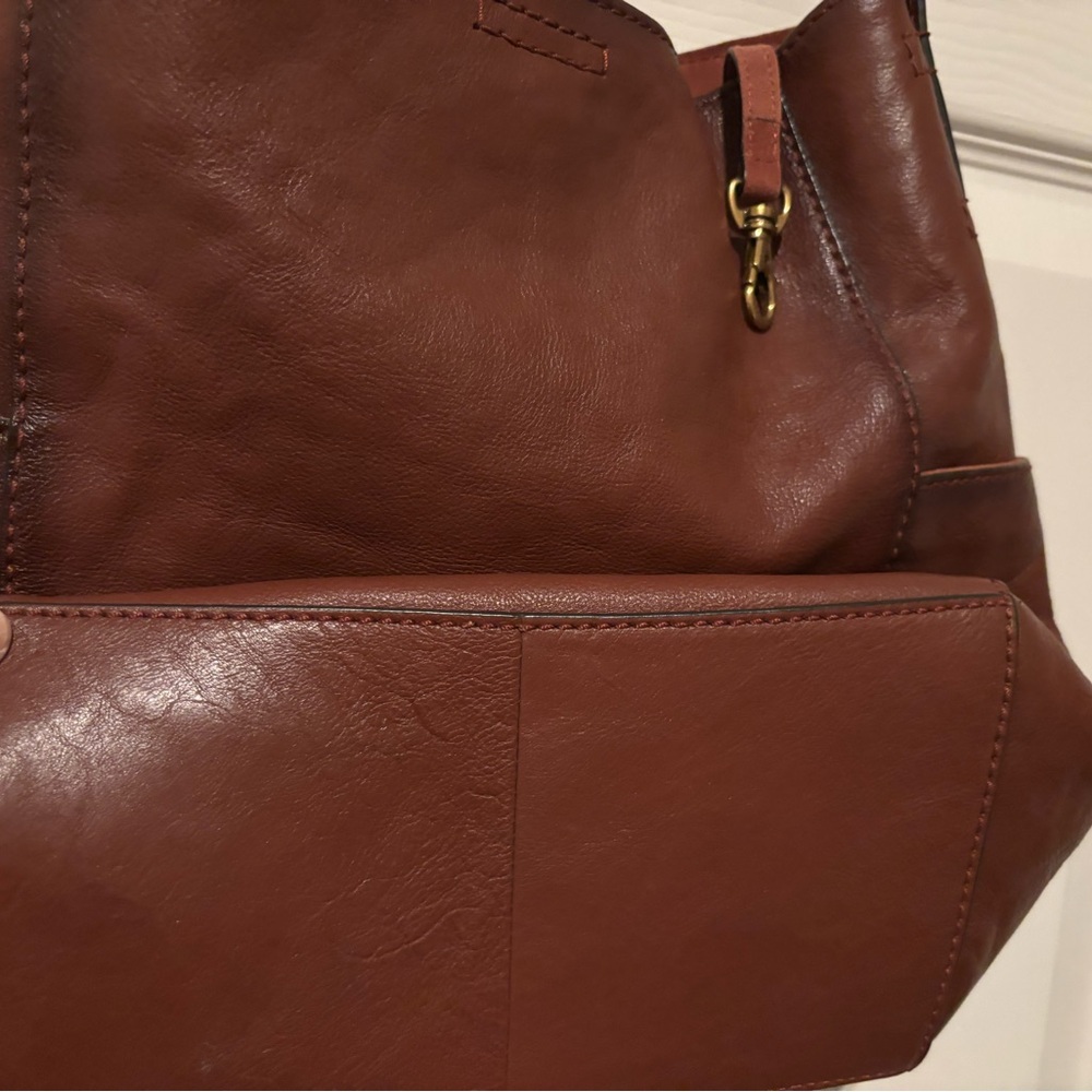 NWT Frye Brown Genuine Leather Shoulder Bag - Picture 3 of 8